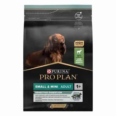 PRO PLAN® SMALL & MINI ADULT SENSITIVE DIGESTION - RICHE EN AGNEAU 7kg PRO PLAN® SMALL & MINI ADULT SENSITIVE DIGESTION - RICHE EN AGNEAU 7kg