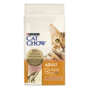 PURINA® CAT CHOW® – Croquettes pour chats adultes riches en Saumon 10kg