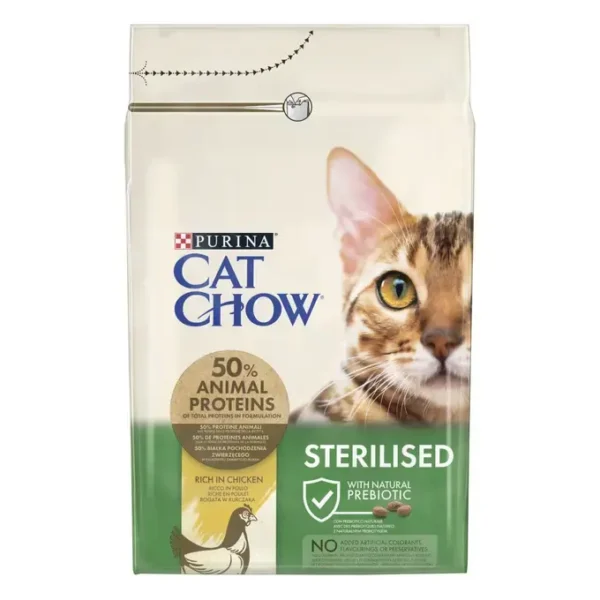 PURINA CAT CHOW® STERILISED - Croquettes pour chats stérilisés_1.jpg CAT CHOW ADULTE STERILISED POULET 15 kg